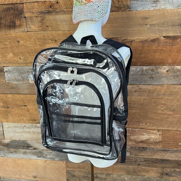 Clear Backpack  Zippered Bag - Picture 4 of 14